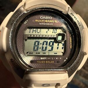 Casio G-Shock GW-M850 Tough Solar Atomic Multi Band 6 White Resin Watch